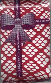 (image for) Pamela Mann Square Holes Tights. Cerise.